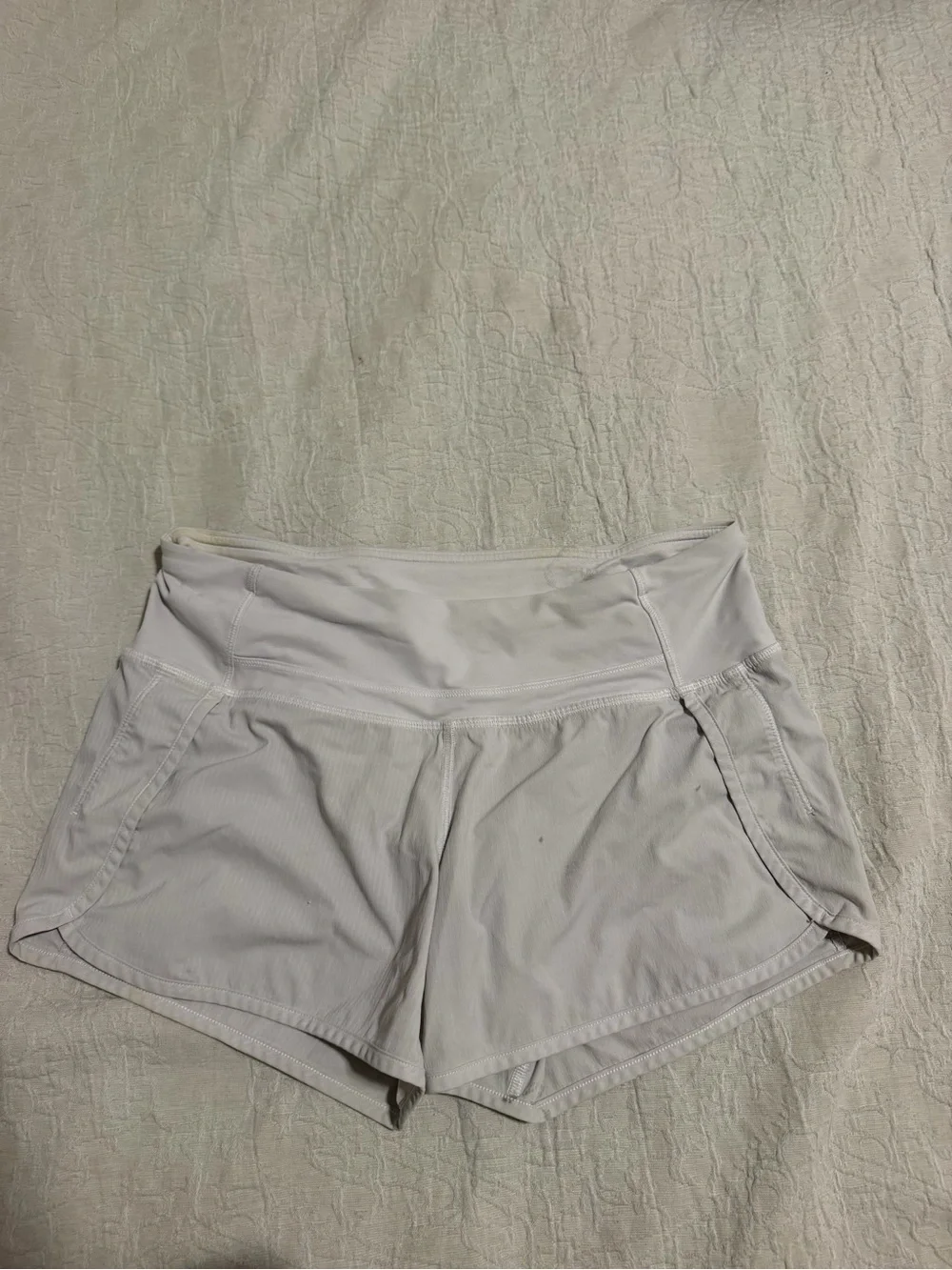 lululemon athletica White Athletic Shorts with High Waist